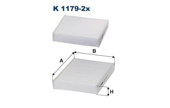 Invändigt filter K 1179-2x Filtron