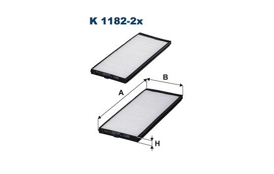 Invändigt filter K 1182-2x Filtron