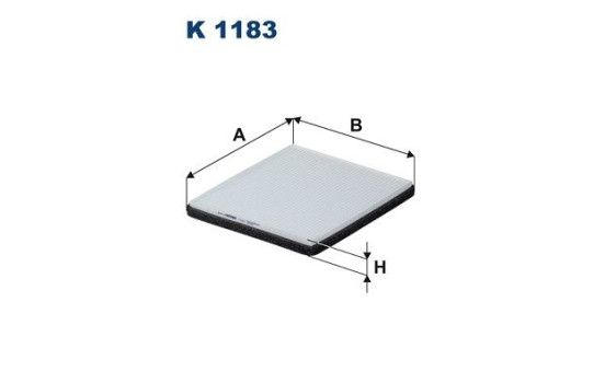 Invändigt filter K 1183 Filtron