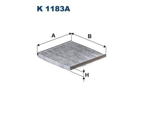Invändigt filter K 1183A Filtron