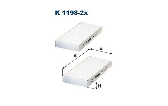 Invändigt filter K 1198-2x Filtron