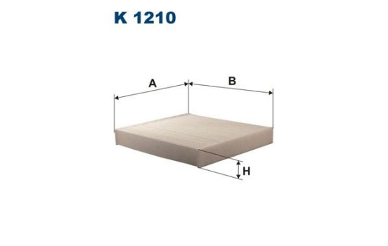 Invändigt filter K 1210 Filtron