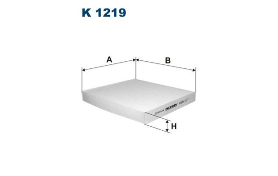 Invändigt filter K 1219 Filtron
