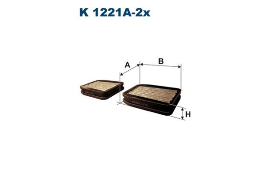 Invändigt filter K 1221A-2x Filtron
