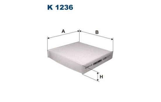 Invändigt filter K 1236 Filtron