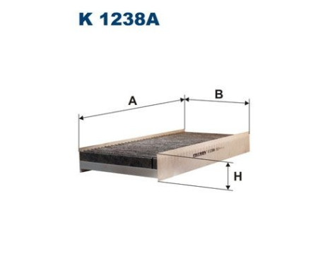 Invändigt filter K 1238A Filtron