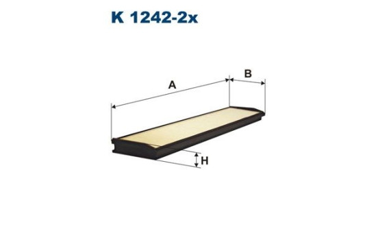 Invändigt filter K 1242-2x Filtron