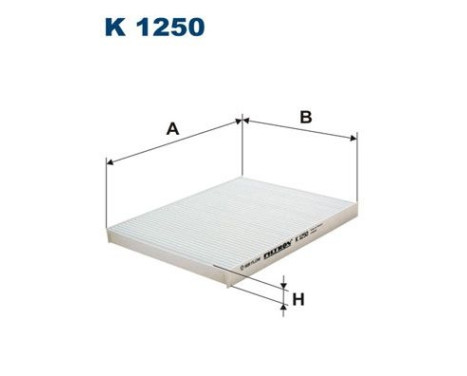 Invändigt filter K 1250 Filtron