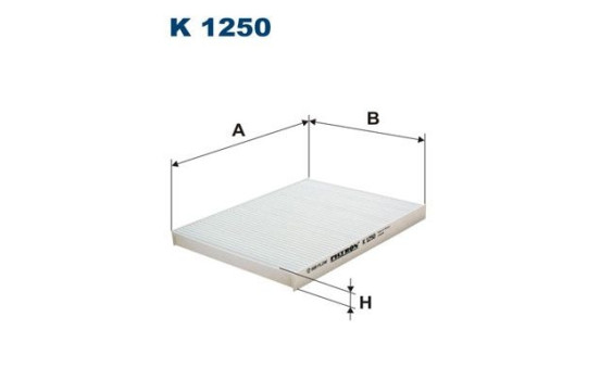 Invändigt filter K 1250 Filtron