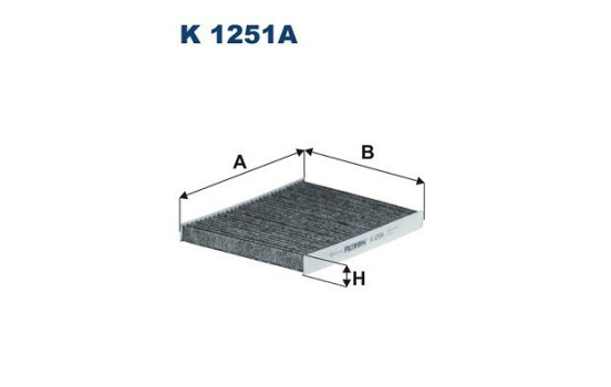 Invändigt filter K 1251A Filtron
