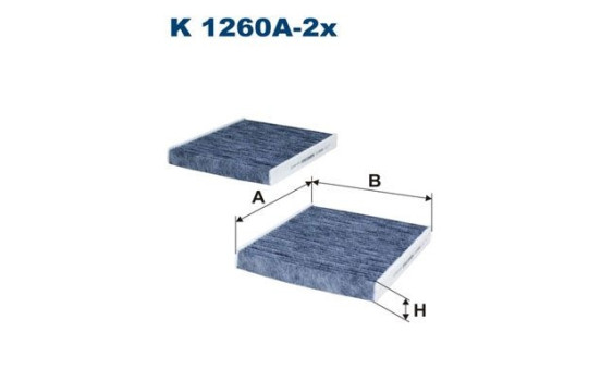 Invändigt filter K 1260A-2x Filtron
