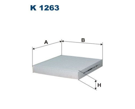 Invändigt filter K 1263 Filtron