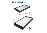 Invändigt filter K 1270-2x Filtron