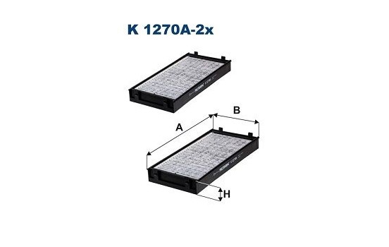Invändigt filter K 1270A-2x Filtron