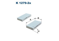 Invändigt filter K 1279-2x Filtron