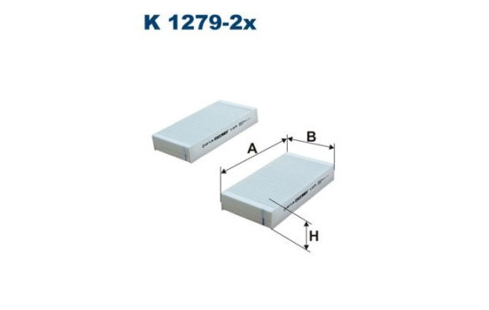 Invändigt filter K 1279-2x Filtron