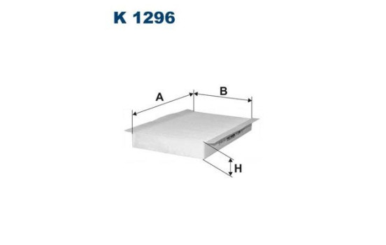 Invändigt filter K 1296 Filtron