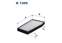 Invändigt filter K 1305 Filtron