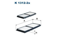 Invändigt filter K 1312-2x Filtron