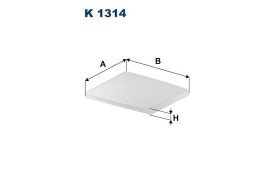 Invändigt filter K 1314 Filtron