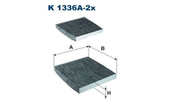 Invändigt filter K 1336A-2x Filtron