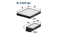 Invändigt filter K 1337-2x Filtron
