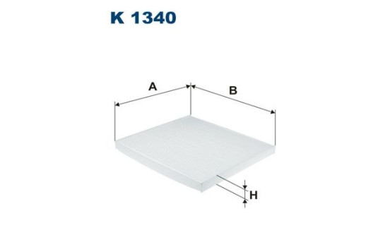 Invändigt filter K 1340 Filtron