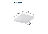 Invändigt filter K 1350 Filtron