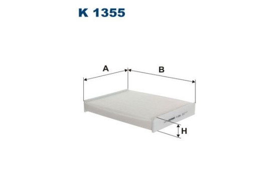 Invändigt filter K 1355 Filtron