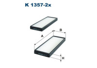 Invändigt filter K 1357-2x Filtron