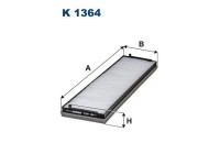 Invändigt filter K 1364 Filtron