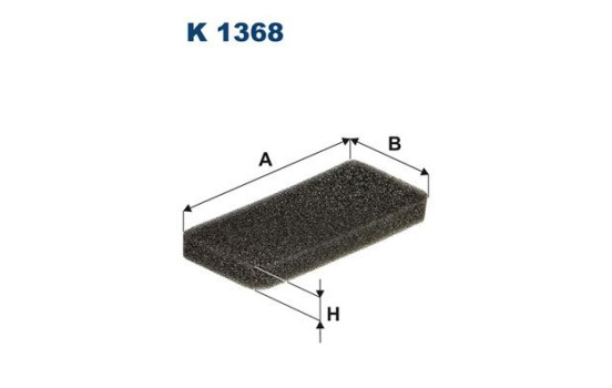 Invändigt filter K 1368 Filtron