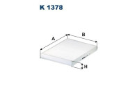 Invändigt filter K 1378 Filtron