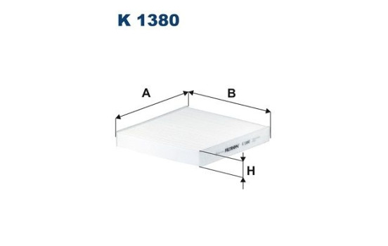 Invändigt filter K 1380 Filtron
