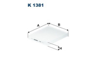 Invändigt filter K 1381 Filtron