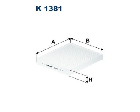 Invändigt filter K 1381 Filtron