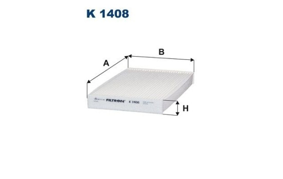 Invändigt filter K 1408 Filtron