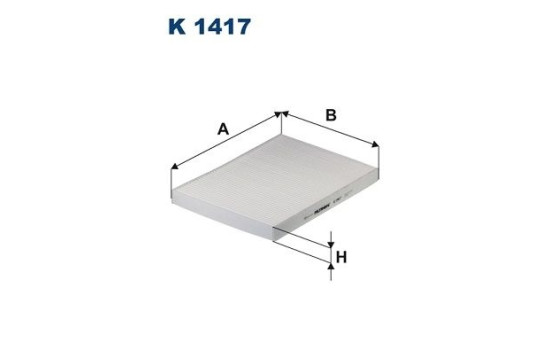 Invändigt filter K 1417 Filtron