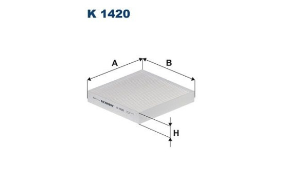 Invändigt filter K 1420 Filtron