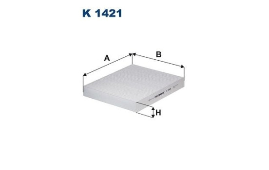 Invändigt filter K 1421 Filtron