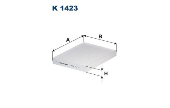 Invändigt filter K 1423 Filtron