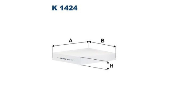 Invändigt filter K 1424 Filtron