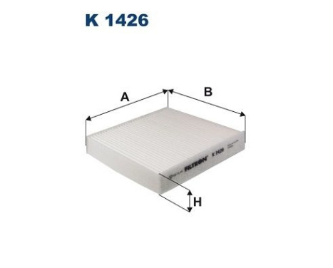 Invändigt filter K 1426 Filtron