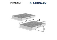 Invändigt filter K 1432A-2x Filtron