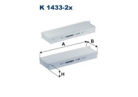 Invändigt filter K 1433-2x Filtron