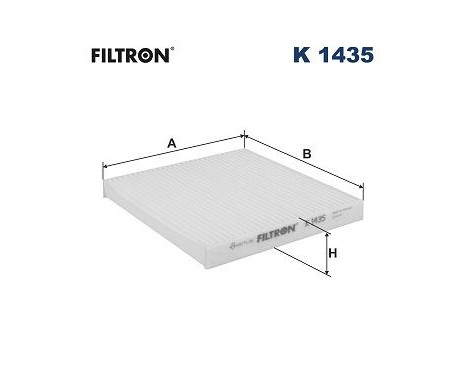 Invändigt filter K 1435 Filtron