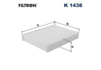 Invändigt filter K 1438 Filtron