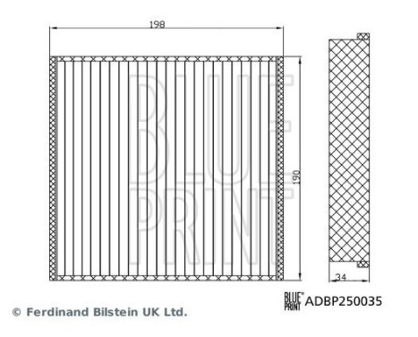 kabinluftfilter ADBP250035 Blue Print, bild 2