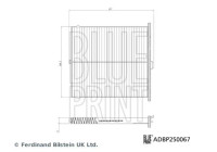 kabinluftfilter ADBP250067 Blue Print