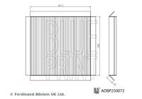 kabinluftfilter ADBP250072 Blue Print
